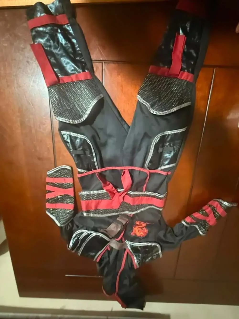 Teetot & Co. Black and Red Ninja Warrior Halloween Costume Child Size 3-4